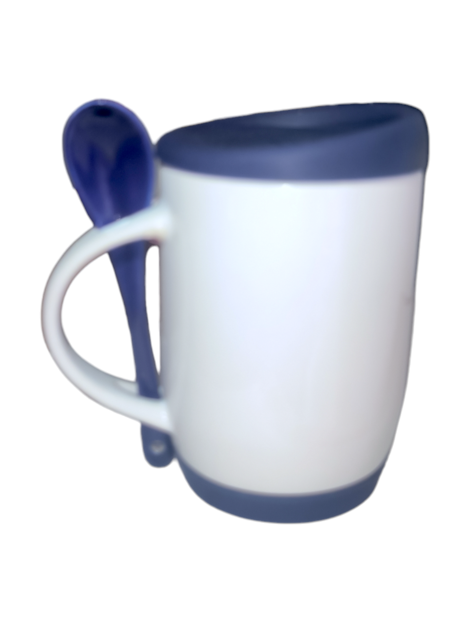 MUG 11 OZ SILICONA-CUCHARA AZUL OSCURO